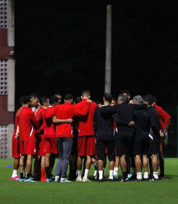 لاعبو الوداد من المران