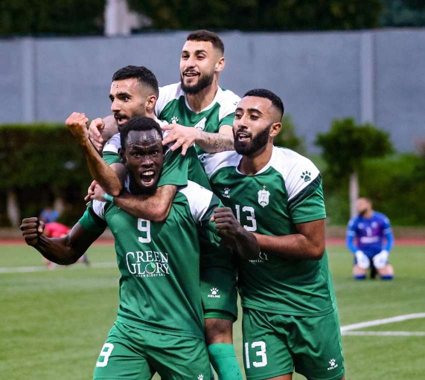 فرحة لاعبي الأنصار