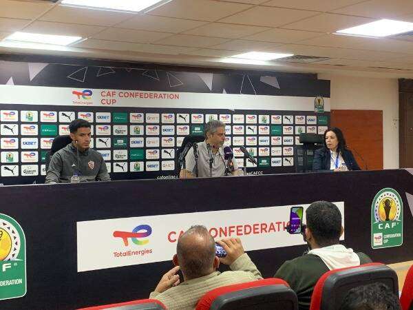 معتمد جمال من المؤتمر الصحفي