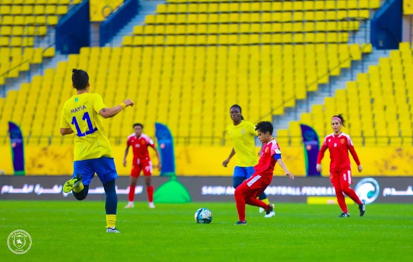 ريما المالكي في لقاء النصر والقادسية