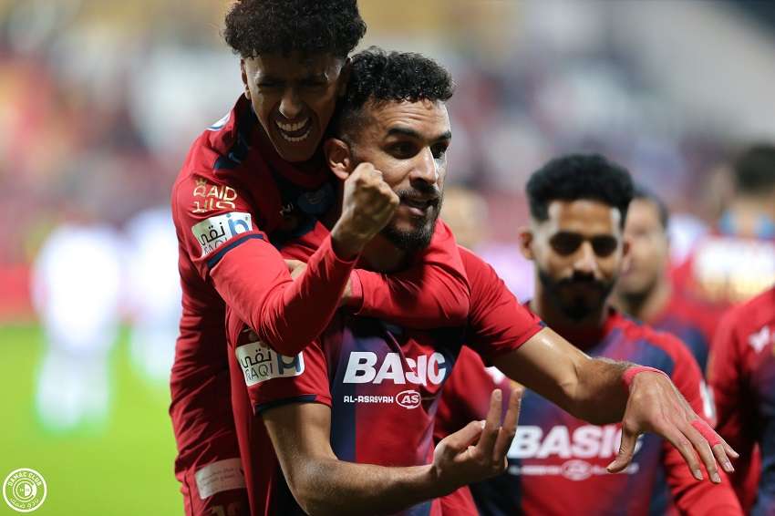 فرحة لاعبي ضمك