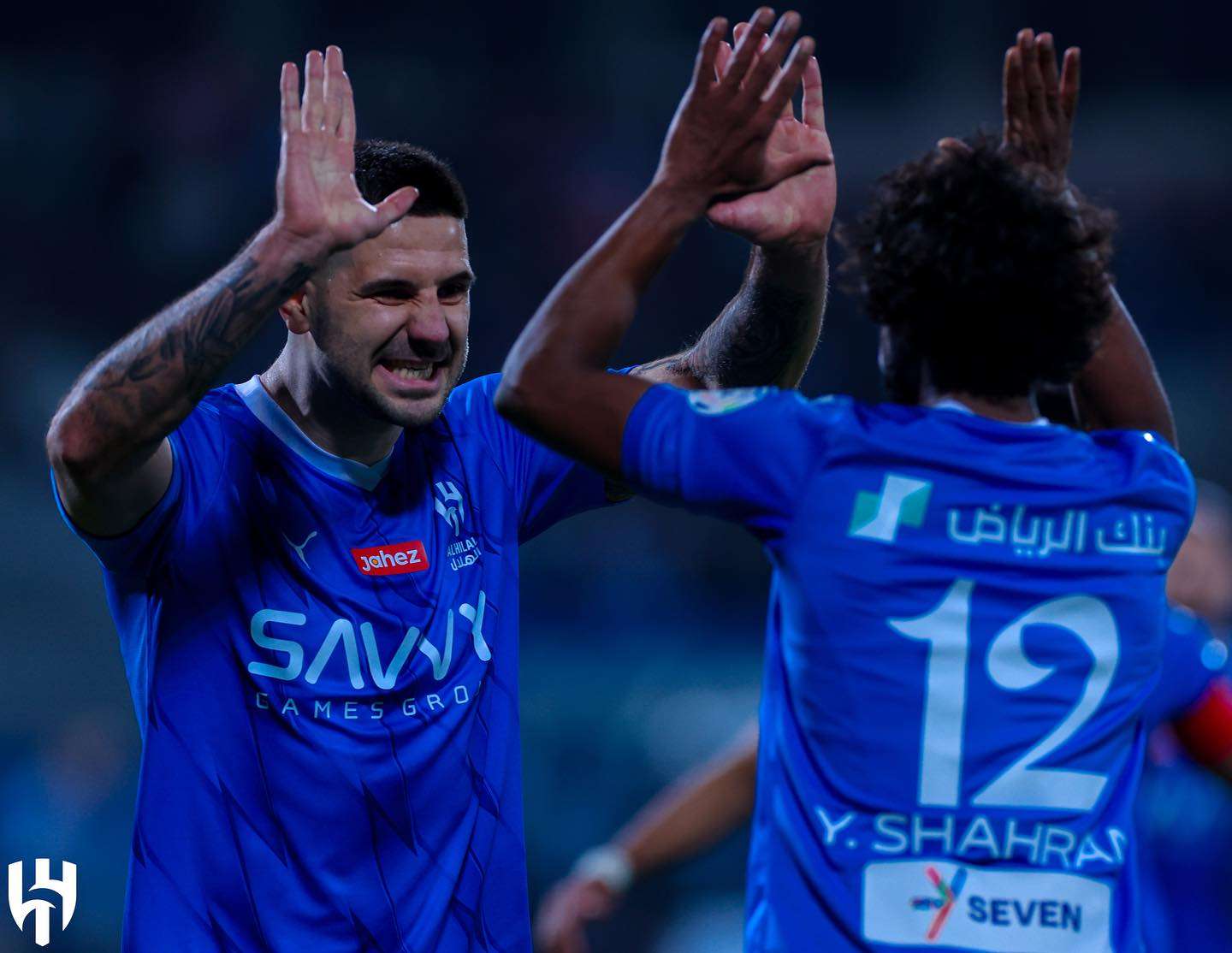 فرحة لاعبي الهلال