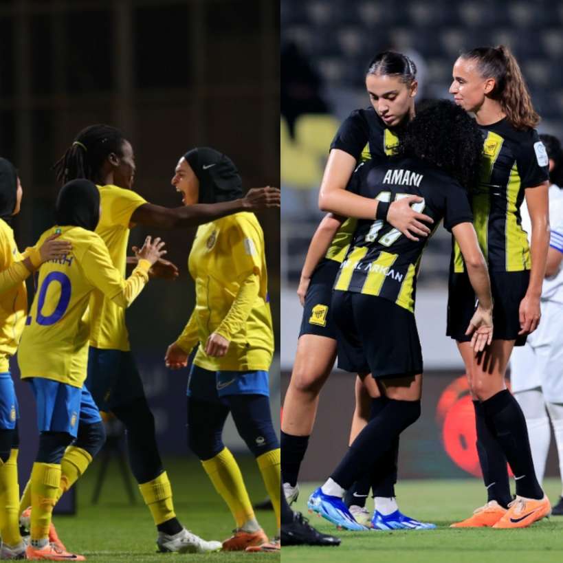 لاعبات الاتحاد والنصر