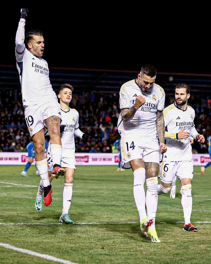 فرحة لاعبى ريال مدريد