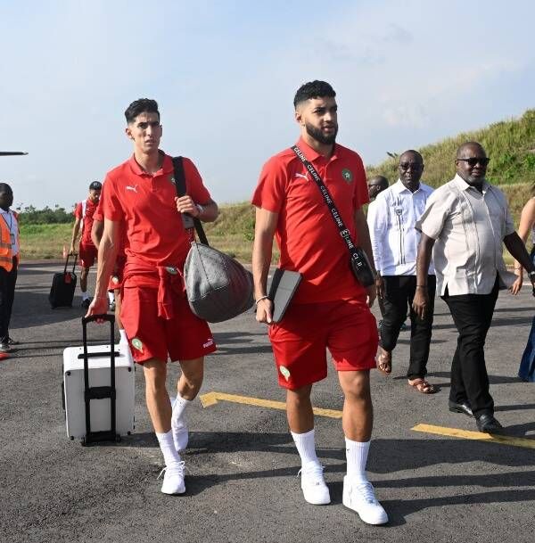 من وصول المنتخب المغربي