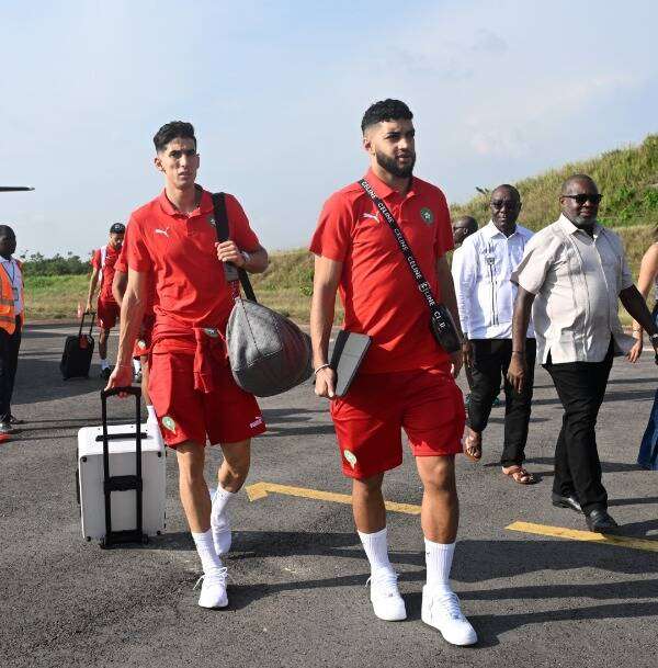 من وصول المنتخب المغربي