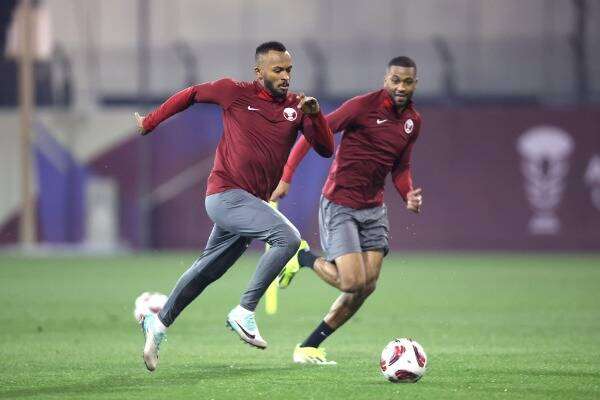 عبد العزيز حاتم من مران المنتخب القطري