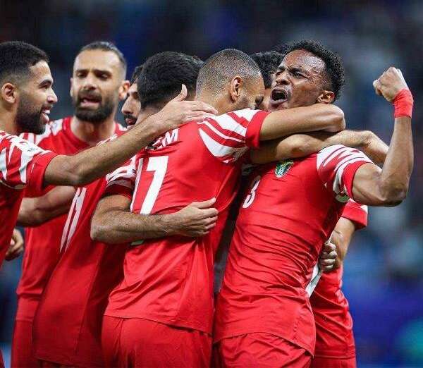 فرحة لاعبي منتخب الأردن