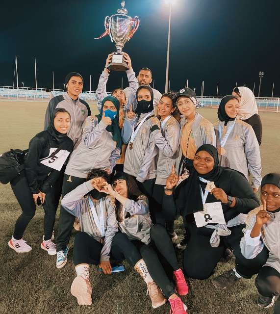 لاعبات نادي الخليج السعودي لألعاب القوى