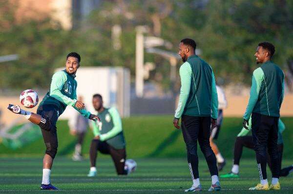 من مران المنتخب السعودي