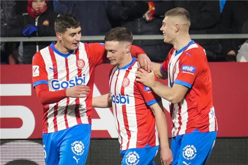 فرحة لاعبي جيرونا