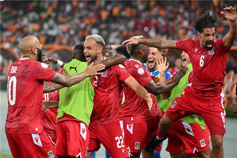 فرحة لاعبي غينيا الاستوائية