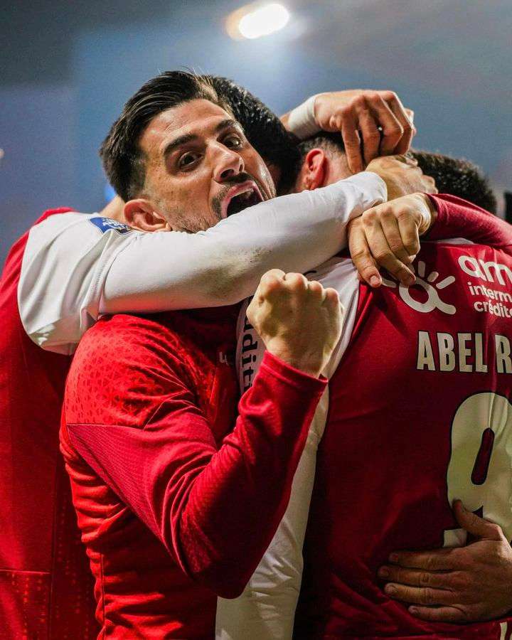 فرحة لاعبي سبورتنج براجا