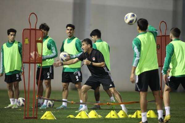 من مران الأولمبي العراقي