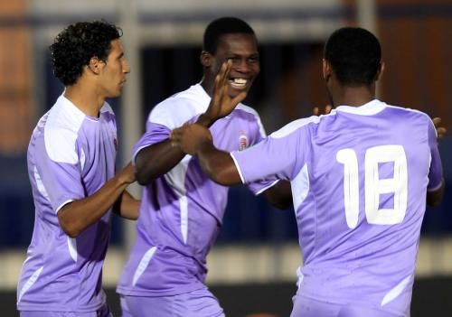 فرحة لاعبو الوداد المغربي في إحدى مباريات دوري أبطال أفريقيا