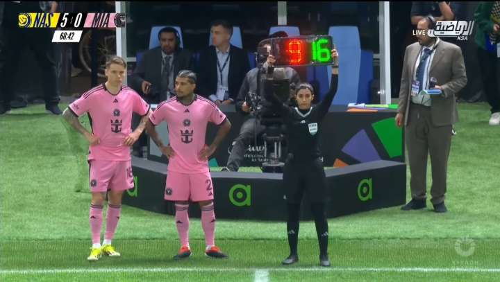 هبة العويضي في لقاء النصر وإنتر ميامي