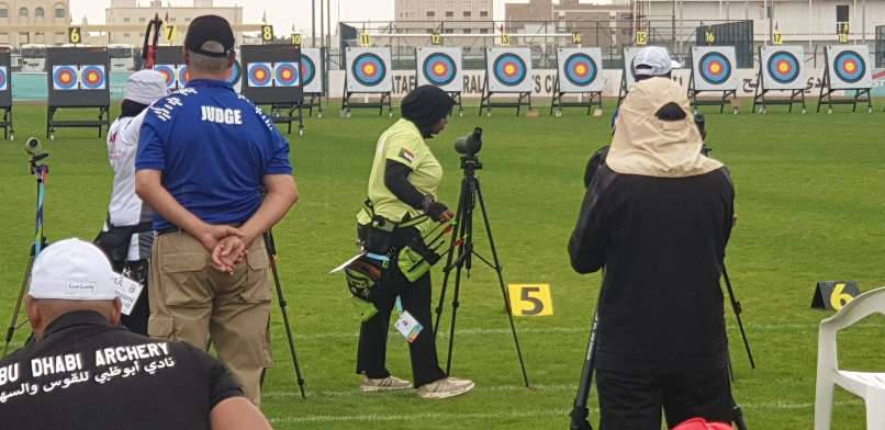 السودانية سماح عبدالسلام إلياس في منافسات السهام