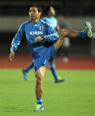 يوتو ناجاتومو في معسكر منتخبه بمحافظة هيوجو اليابانية