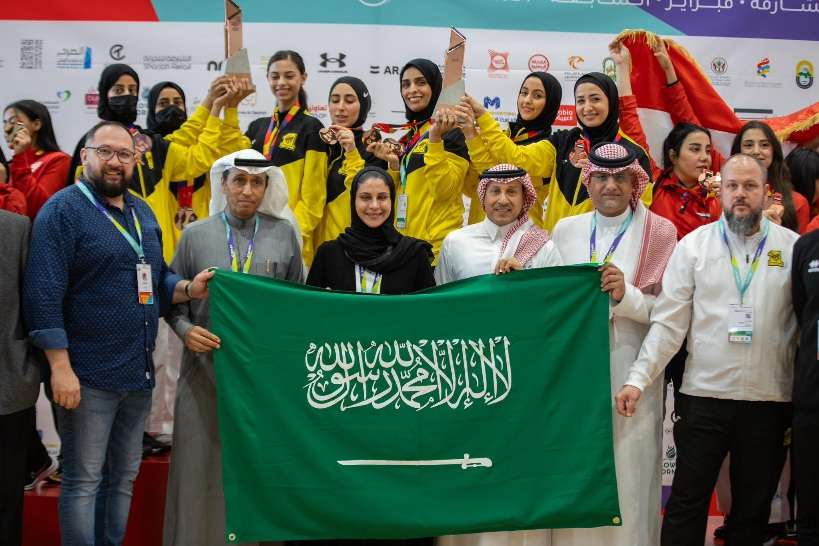 أضواء العريفي في تتويج الاتحاد بالكاراتيه