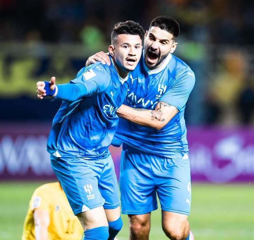 فرحة لاعبي الهلال