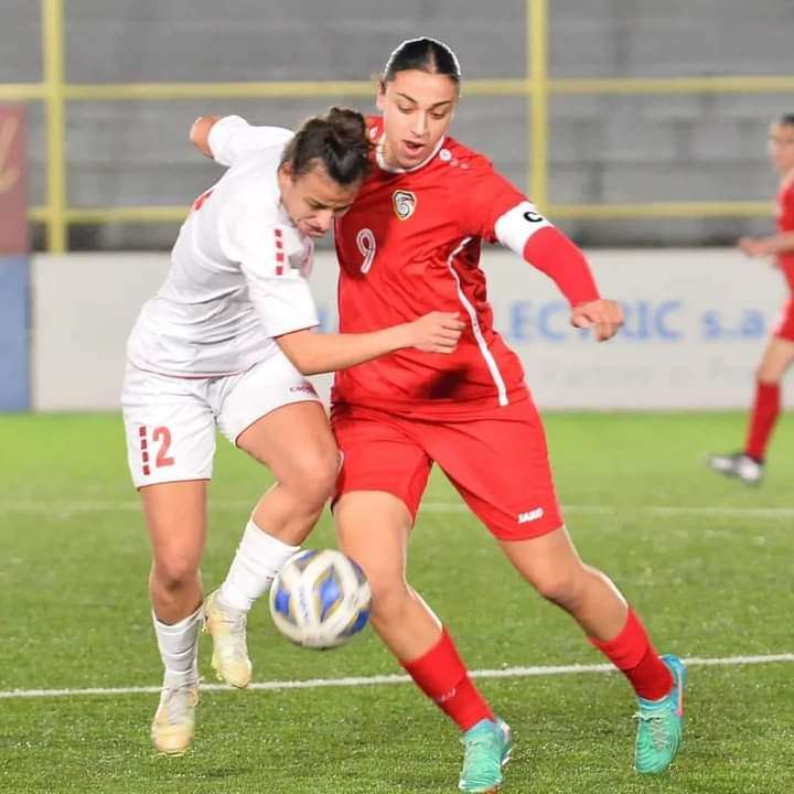 نور مصطفى في ودية لبنان وسوريا أمس الخميس