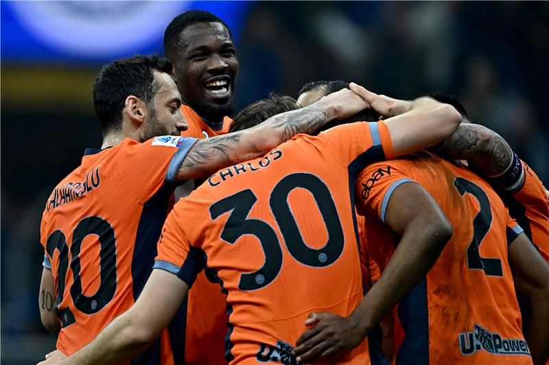 فرحة لاعبي إنتر