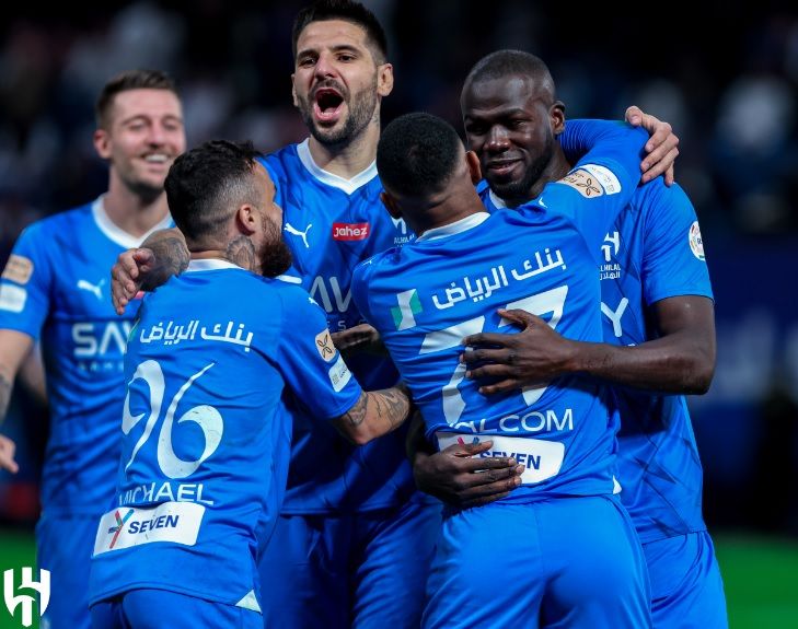فرحة لاعبي الهلال