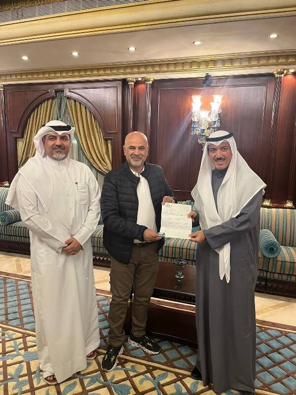 الجابر يستقبل عبدالسلام في حضور أمين سر الاتحاد العربي