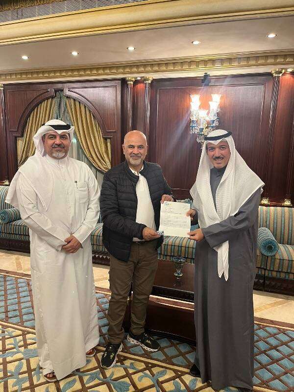 الجابر يستقبل عبدالسلام في حضور أمين سر الاتحاد العربي