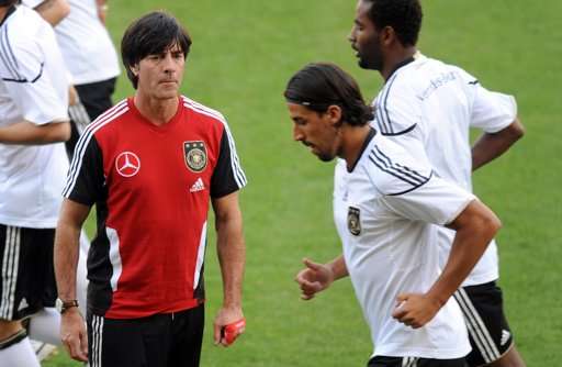 من المران الاخير لسامي مع المنتخب الألماني 