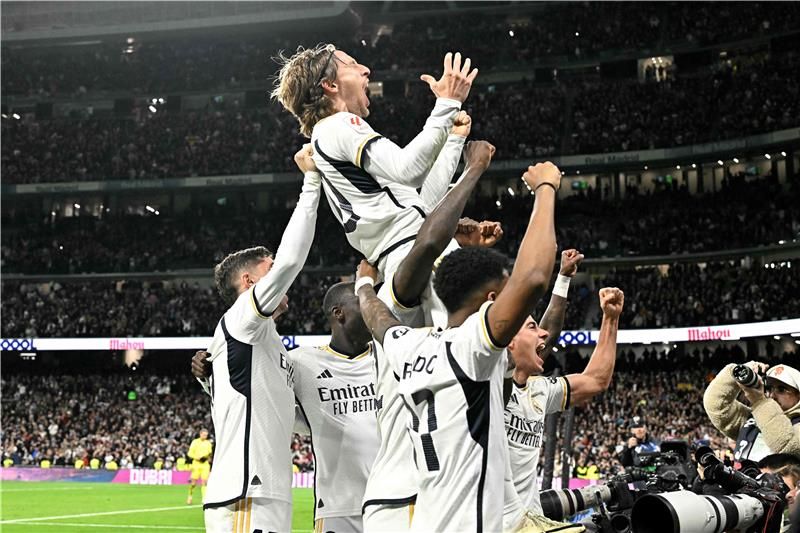 فرحة لاعبي ريال مدريد