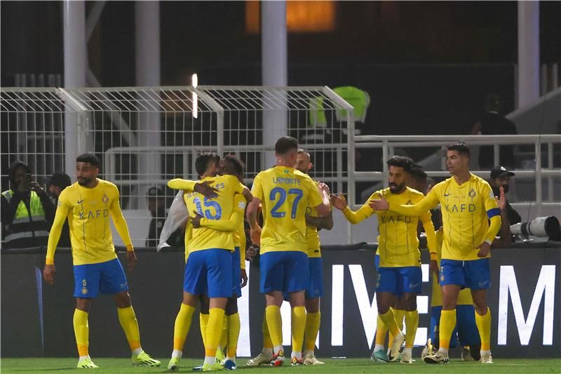 فرحة لاعبي النصر