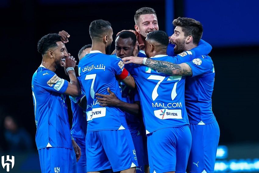 فرحة لاعبي الهلال