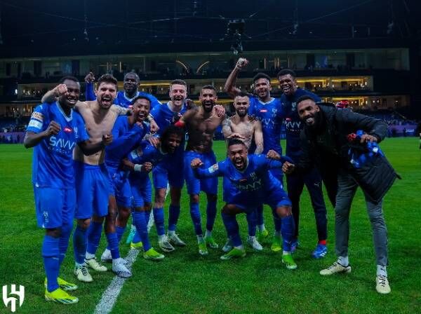 فرحة لاعبي الهلال