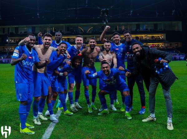 فرحة لاعبي الهلال