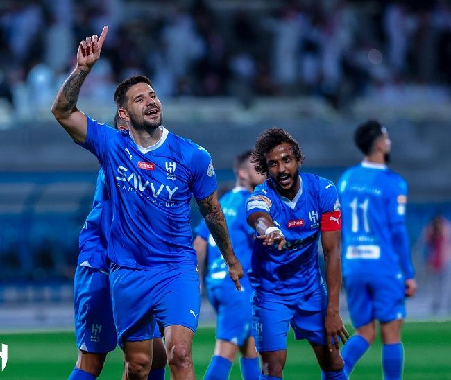 فرحة لاعبي الهلال