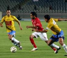 لقطة من المباراة السابقة للأهلي مع طنطا 