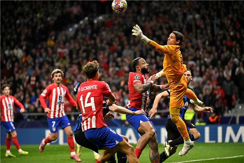 من مباراة أتلتيكو مدريد وإنتر ميلان