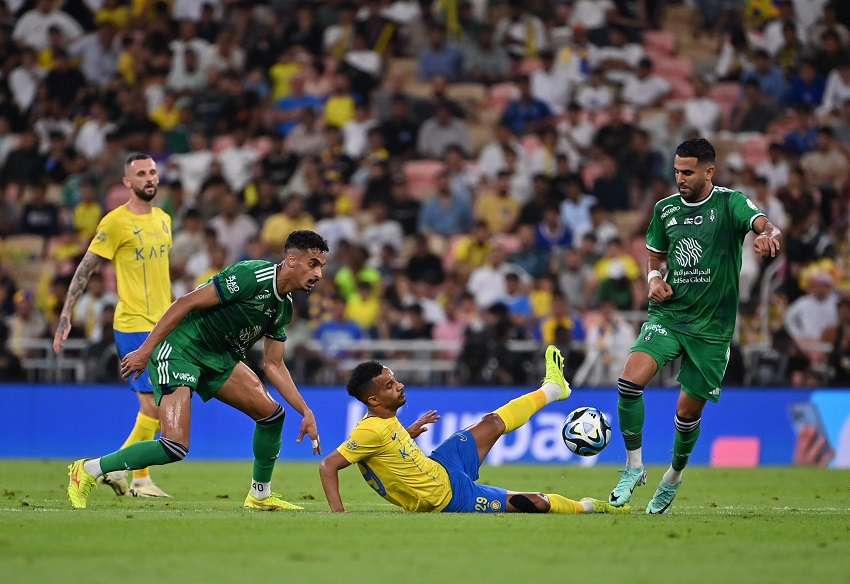 من مباراة الأهلي والنصر