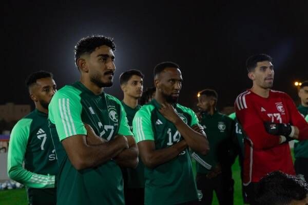 من تدريبات منتخب السعودية