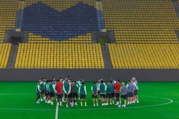 من استعدادات الأخضر السعودي