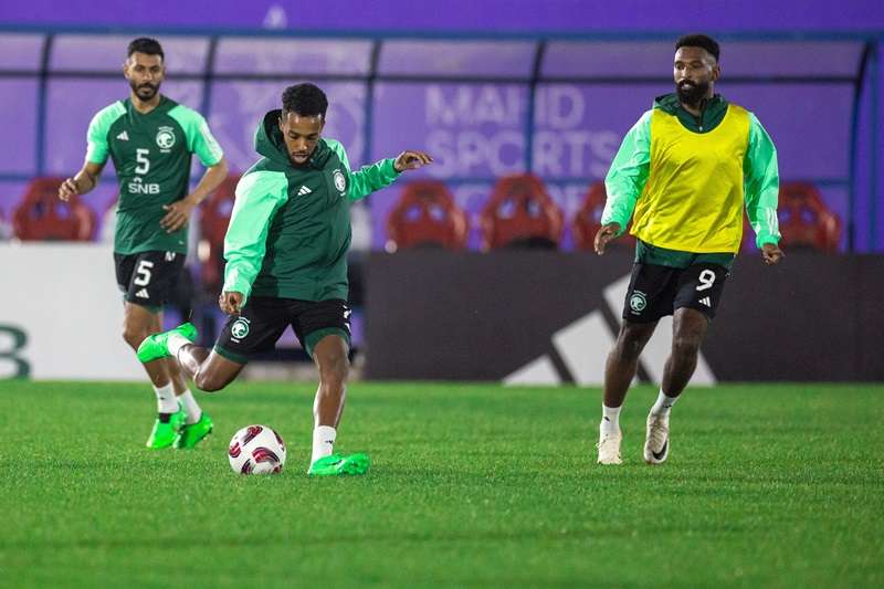 من مران المنتخب السعودي