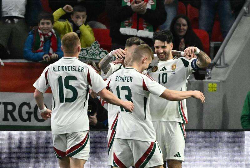 فرحة لاعبي المجر