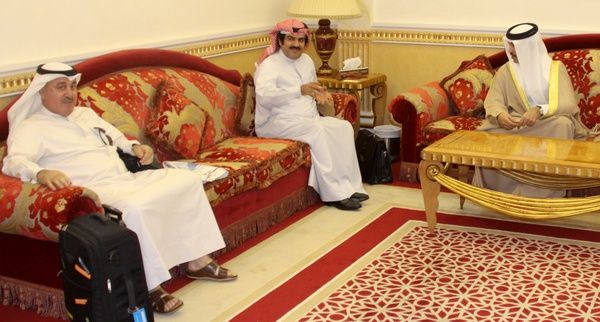 جانب من استقبال رؤساء البعثة الكويتية