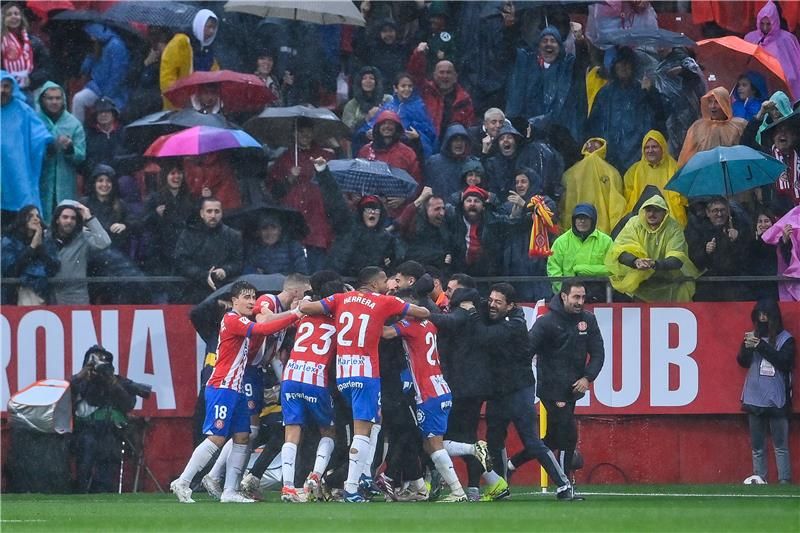 فرحة لاعبي جيرونا