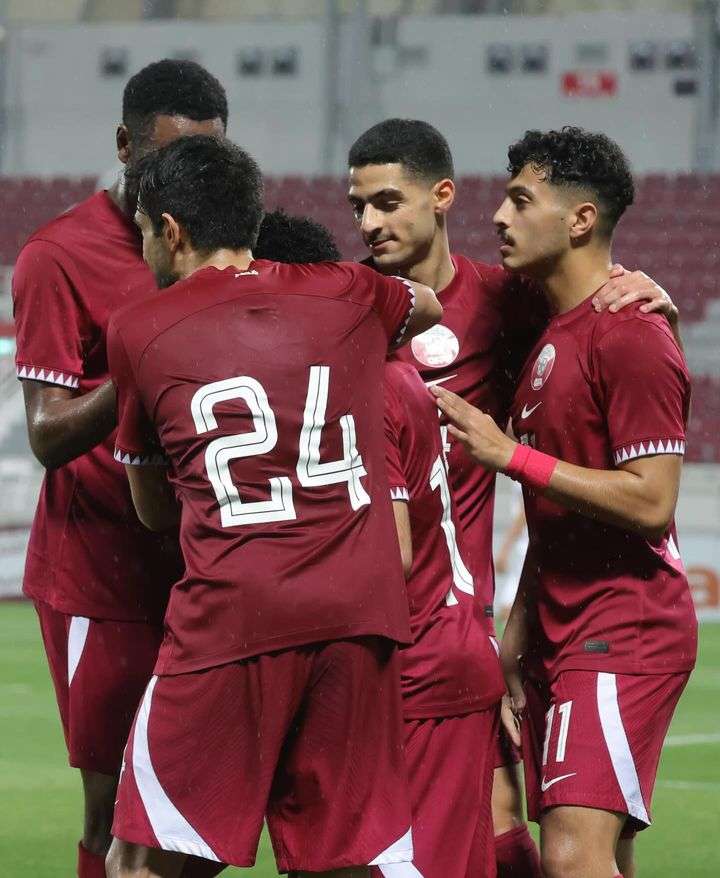 لاعبو منتخب قطر الأولمبي
