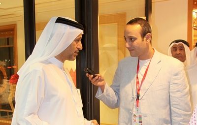 رئيس الاتحاد الإماراتي لكرة القدم يوسف السركال خلال حديثه لكووورة