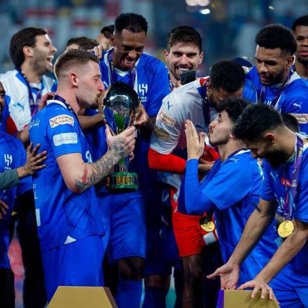 فرحة لاعبي الهلال