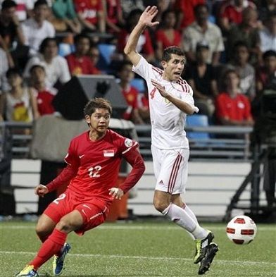 صورة من لقاء الاردن وسنغافورة