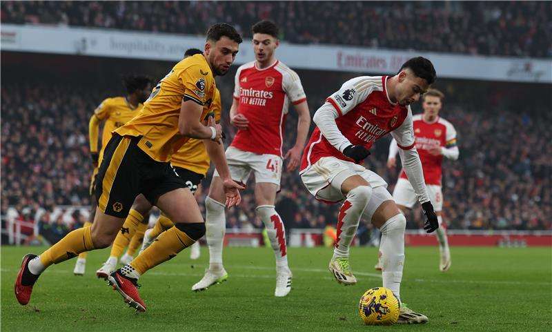 من مباراة سابقة بين وولفرهامبتون وآرسنال